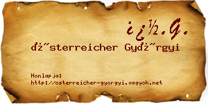 Österreicher Györgyi névjegykártya