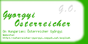 gyorgyi osterreicher business card